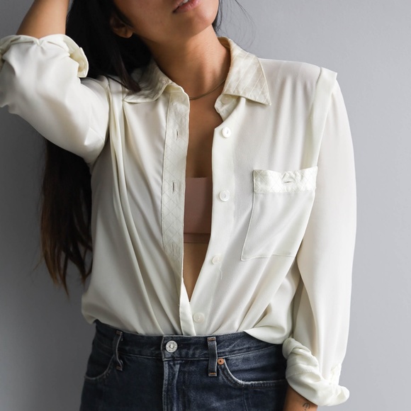 Vintage Sleek Button up Blouse (Liz Claiborne) - Picture 1 of 8